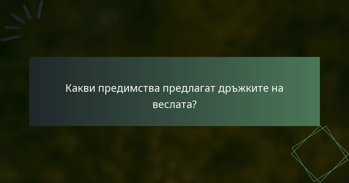 Какви предимства предлагат дръжките на веслата?